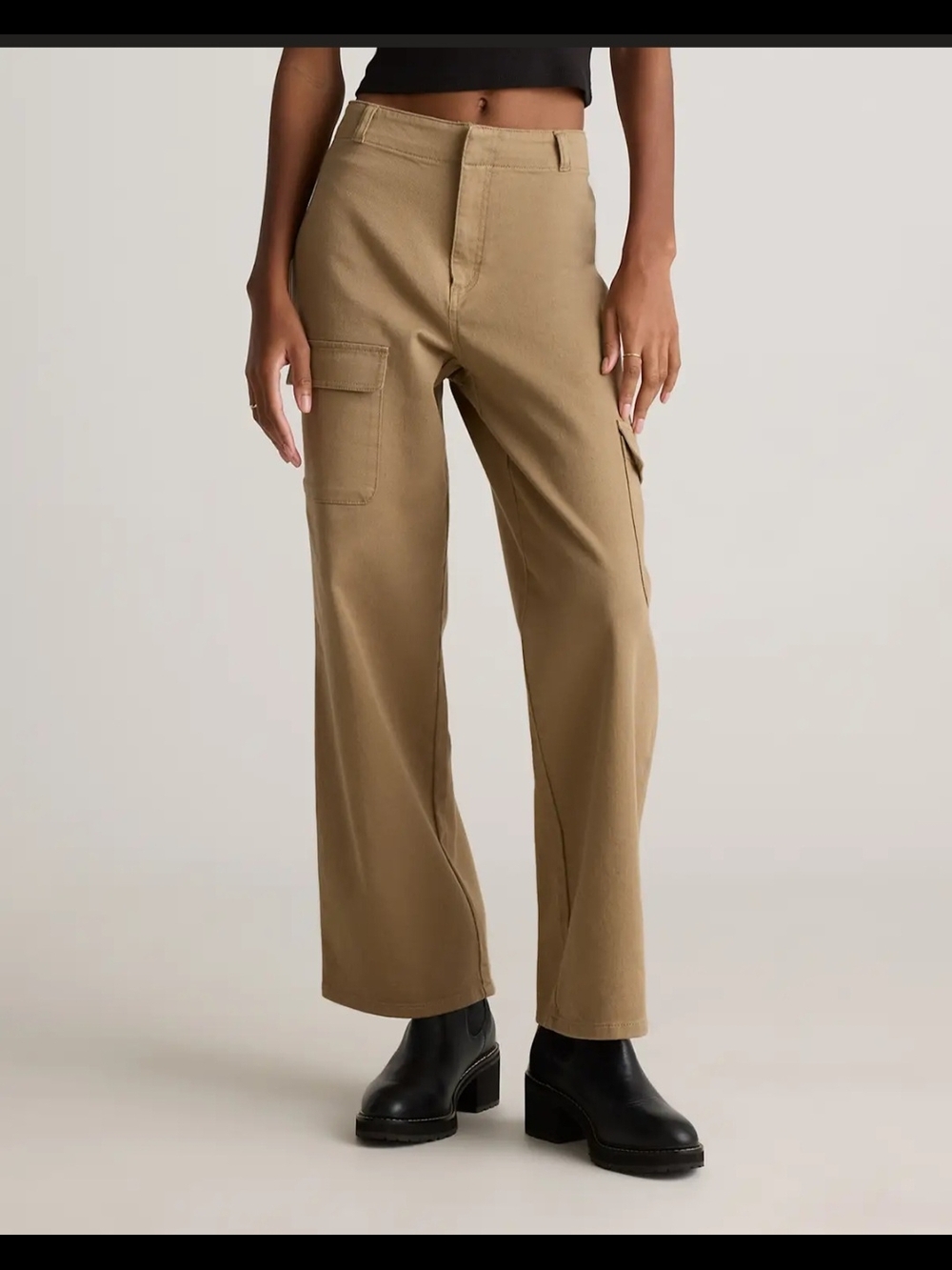 Quince Organic Stretch Cotton Twill Cargo Pants EUC